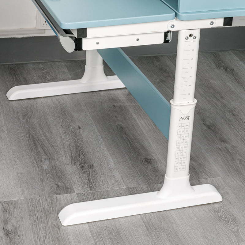 RXC1粉色大容量收纳抽屉可倾斜桌面ABS塑料机械儿童高度可调学习桌椅